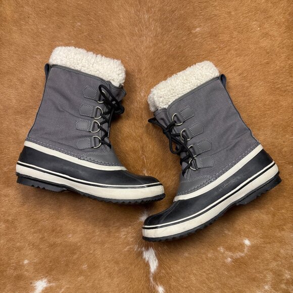 Sorel Waterproof Winter Snow Boots Women’s Size 9 Faux Fur Lined (Like New) - Picture 6 of 9